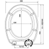 Bisk Lilia WC ülőke pálma mintás PP műanyag Easy 80377 rajza