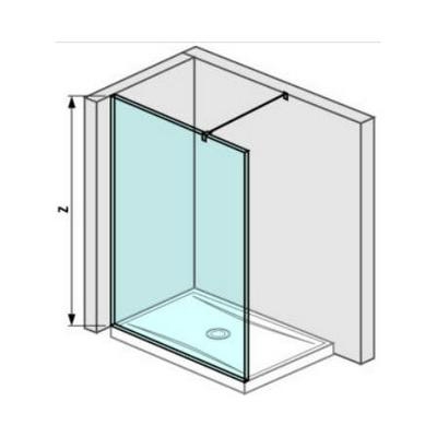Jika Pure üveg zuhanyfal 120 cm oldalfalhoz rögzített átlátszó üveg