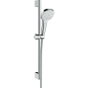 Hansgrohe Croma Select E 1jet zuhanyszett zuhanyrúddal 65 cm fehér króm