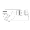 McAlpine zuhanytálca szifon 5/4 col 32 mm HC24-32 rajza