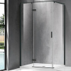 Wellis Palmaria 120x90 téglalap zuhanykabin fekete profil átlátszó üveg balos WC00421