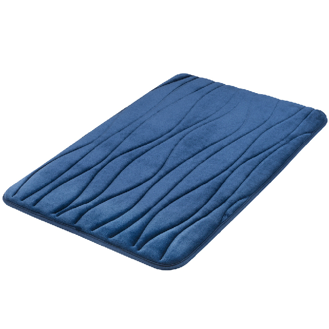 Bisk Silk memóriahabos fürdőszobai szőnyeg kék 50x80 07083