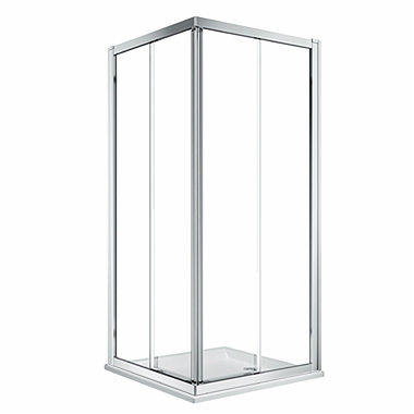 Kolo GEO szögletes zuhanykabin ezüst profil átlátszó Reflex üveg 190x80 cm 560.112.00.3