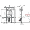 Alcaplast AM101 1300H Solomodul beépíthető WC tartály mozgáskorlátozottaknak AM101/1300H rajza