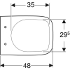 Geberit Selnova Compact fali WC mélyöblítésű GE-500.263.01.1 rajza