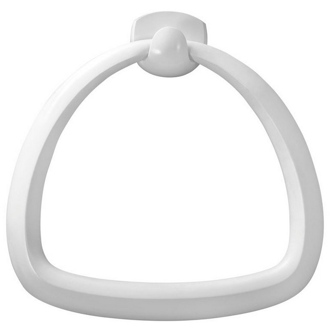Bisk Athena törölköző tartó gyűrű fehér műanyag 28852