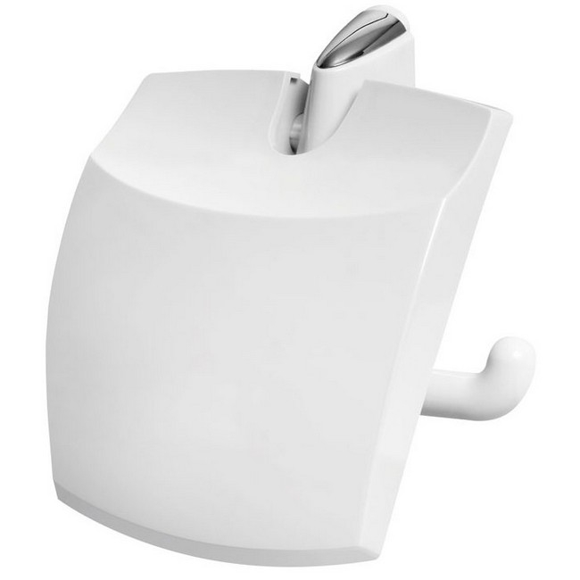 Bisk Capri fedeles WC papír tartó fehér műanyag 26402