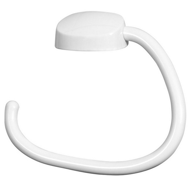 Bisk Laguna törölköző tartó gyűrű fehér műanyag 50902