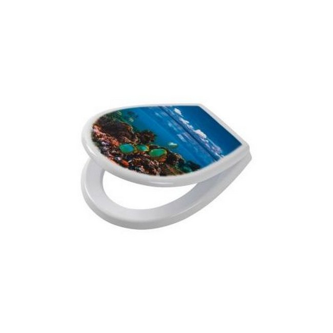Bisk Lilia WC ülőke óceán mintás PP műanyag Easy 04154