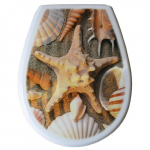 Bisk Lilia WC ülőke tengeri csillag mintás PP műanyag Easy 80379