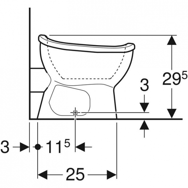 Geberit Bambini mélyöblítésű biliforma WC csésze GE-211650000 rr