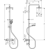 Hansgrohe Vernis Shape 230 termosztátos zuhanyrendszer komplett HG-26286000 rajza