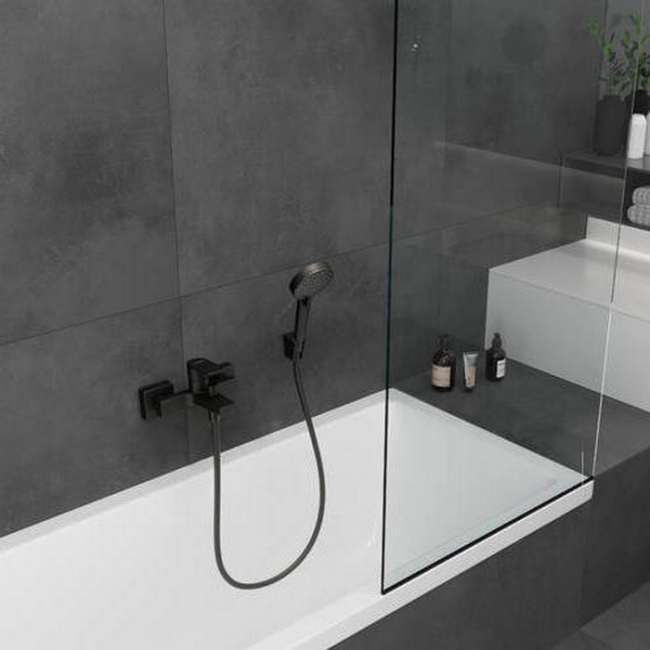 Hansgrohe Vernis Shape kád és zuhanycsaptelep fekete HG-71450670 képe