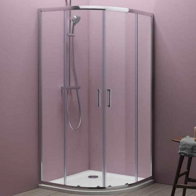Kolpa San Eco Quat TKP zuhanykabin 80 ezüst profil átlátszó üveg 538570