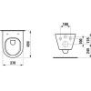 Laufen Kartell Vario Compact fali WC fényes fekete H8203330200001 rajza