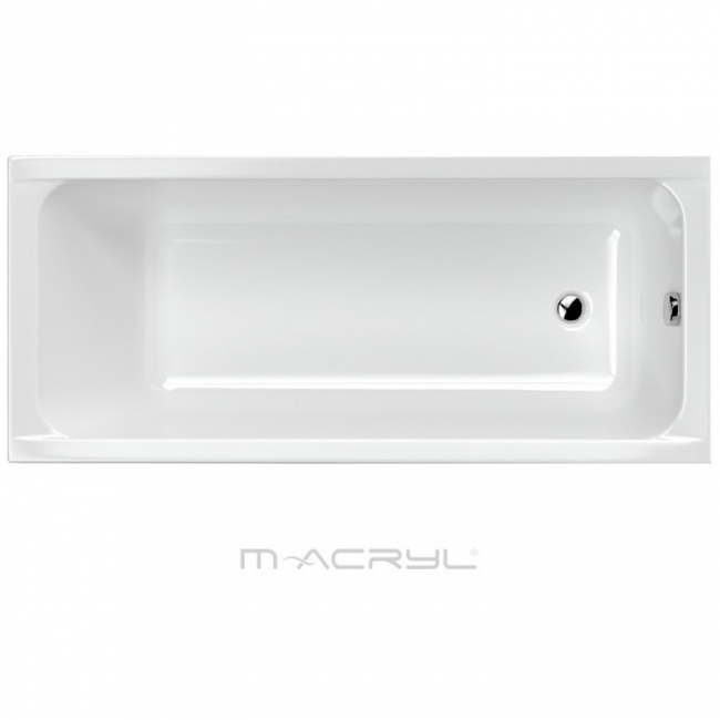 M-ACRYL Eco egyenes kád lábbal 160x70 fehér MAC-12381