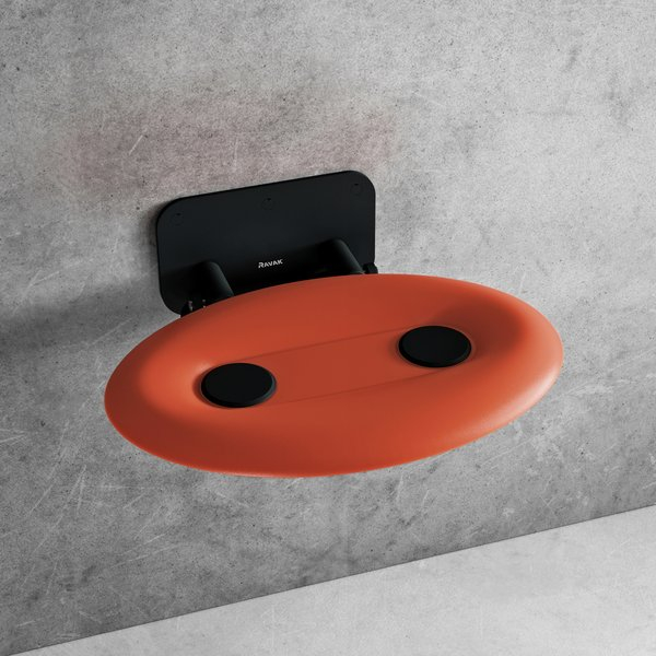 Ravak Ovo P II zuhanykabin ülőke Orange Black B8F0000058