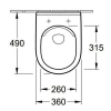 Villeroy O.novo Compact fali WC csésze 5688H101 rajz