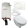 Alcaplast AM100 beépíthető WC tartály SZETT fehér nyomólappal s004 SANISET004