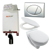 Alcaplast AM100 beépíthető WC tartály SZETT matt króm nyomólappal s006