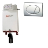 Alcaplast AM100 beépíthető WC tartály szett matt króm nyomólappal s013