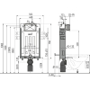 Alcaplast AM115 1000V Renovmodul beépíthető WC tartály befalazáshoz szellőzéses AM115/1000V rajza