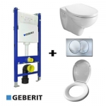 Geberit beépíthető WC tartály szett Alföldi Saval WC-vel