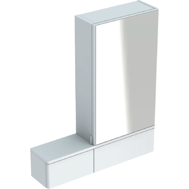 Geberit Selnova Square tükrös szekrény három ajtóval fehér 70,8 cm jobbos GE-500.186.01.1