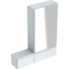 Geberit Selnova Square tükrös szekrény három ajtóval fehér 70,8 cm jobbos