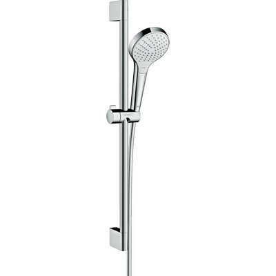 Hansgrohe Croma Select S EcoSmart zuhanyszett zuhanyrúddal 65 cm fehér króm 26563400