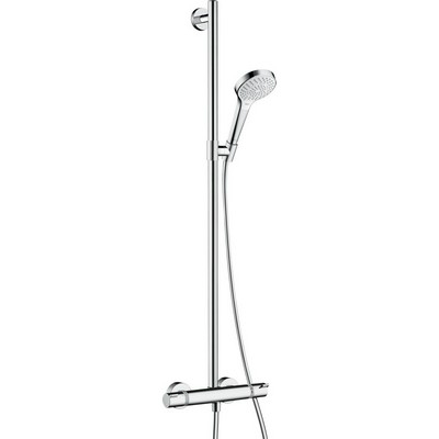 Hansgrohe Croma Select S SemiPipe termosztátos zuhanyrendszer komplett fehér króm 27247400