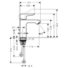 Hansgrohe Metris egykaros bojler csptelep automata króm 31074000 rajza