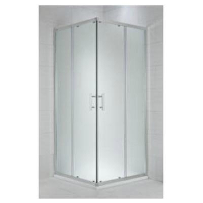 Jika Cubito Pure szögletes zuhanykabin 100 cm ezüst profil arctic üveg