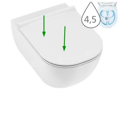 Jika Mio duroplast WC ülőke slim softclose fehér fém zsanér