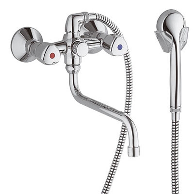 Kludi Standard SPEZIAL kádtöltő és zuhanycsaptelep zuhanyszettel 300 mm króm
