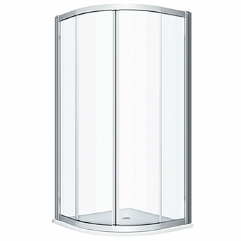 Kolo GEO íves zuhanykabin ezüst profil átlátszó Reflex üveg 190x80 cm 560.110.00.3