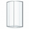Kolo GEO íves zuhanykabin ezüst profil átlátszó Reflex üveg 190x80 cm