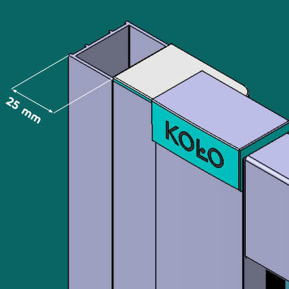 Kolo Geo ezüst toldóprofil összecsukható ajtóhoz 25 mm 560.199.00.1