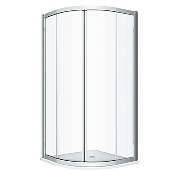 Kolo GEO íves zuhanykabin ezüst profil átlátszó Reflex üveg 190x80 cm 560.121.00.3