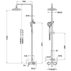 Mofém Zenit zuhanyrendszer komplett 153-1901-01 műszaki rajz