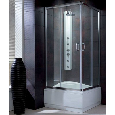 Radaway Premium Plus C1700 szögletes zuhanykabin 90 króm profil átlátszó üveg 30451-01-01N