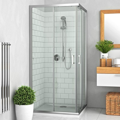 Roltechnik LLS2 800x800 szögletes zuhanykabin brillant profil transparent betét