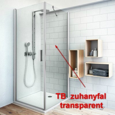 Roltechnik TB 1000 zuhanyfal ezüst profil transparent betét