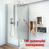 Roltechnik TB 800 zuhanyfal ezüst profil transparent betét