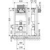 Schell Montus C 820 beépíthető WC szerelőkeret 030600099 műszaki rajz