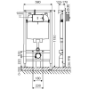 Schell Montus C 80 beépíthető WC szerelőkeret 030620099 műszaki rajz