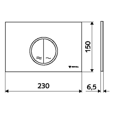 Schell Montus Circum WC nyomólap műszaki rajz