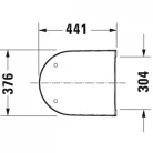 Duravit D-Neo levehető Duroplast WC-ülőke fehér 0021610000 rajz2