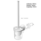 Bisk ONTARIO WC kefe szett üveg tartóval (00223CH)