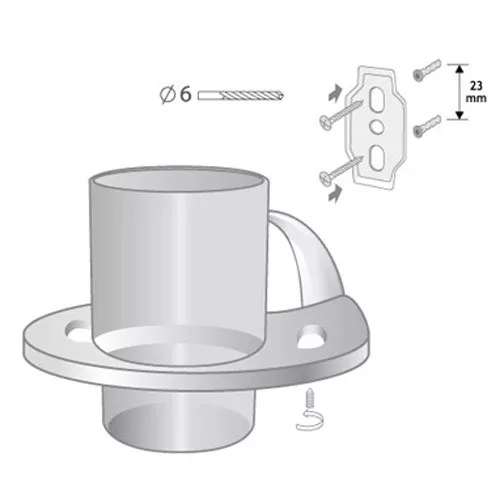 Bisk ONTARIO fogmosó pohár tartó (00227CH)